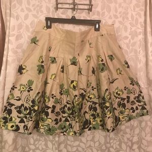 Pretty Floral Print Skater Skirt